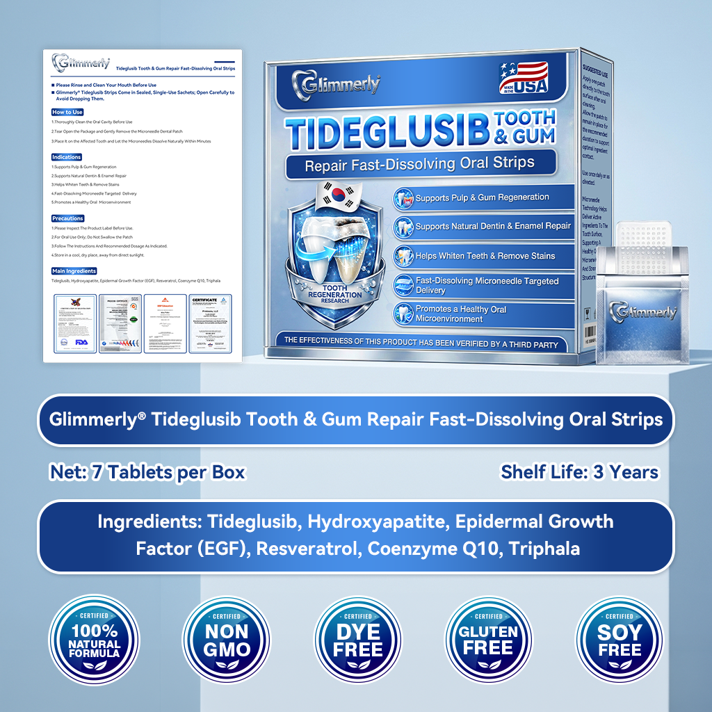 ZUEET® 🦷 Tideglusib Fast‑Dissolving Tooth & Gum Repair Oral Strips ✨ (Supports tooth repair and helps relieve gum discomfort and other common oral concerns)