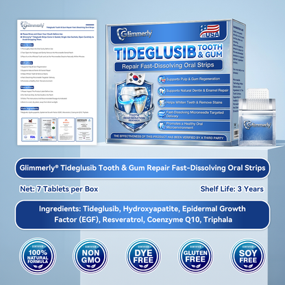 ZUEET® 🦷 Tideglusib Fast‑Dissolving Tooth & Gum Repair Oral Strips ✨ (Supports tooth repair and helps relieve gum discomfort and other common oral concerns)