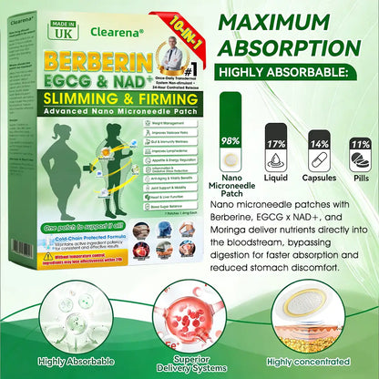 𝐂𝐥𝐞𝐚𝐫𝐞𝐧𝐚®🧑‍⚕️ 𝘽𝙚𝙧𝙗𝙚𝙧𝒊𝒏𝒆 ·  𝙀𝙂𝘾𝙂× 𝐍𝐴𝑫+  10-𝐢𝐧-1 𝑨𝒅𝒗𝒂𝒏𝒄𝐞𝐝 𝑵𝒂𝙣𝙤 𝑴𝒊𝒄𝒓𝒐𝒏𝒆𝒆𝗱𝗹𝗲 𝐏𝐚𝒕𝗰𝗵  ( 𝑱𝒖𝒔𝒕 𝒐𝒏𝒄𝒆 𝒂 𝒅𝒂𝒚, 𝒗𝒊𝒔𝒊𝒃𝒍𝒆 𝒄𝒉𝒂𝒏𝒈𝒆𝒔 𝒊𝒏 7 𝒅𝒂𝒚𝒔) 💪 𝑭𝒐𝒓 𝒐𝒃𝒆𝒔𝒊𝒕𝒚, 𝒍𝒐𝒐𝒔𝒆 𝒔𝒌𝒊𝒏, 𝒅𝒊𝒂𝒃𝒆𝒕𝒆𝒔, 𝒔𝒍𝒆𝒆𝒑 𝒂𝒑𝒏𝒆𝒂, 𝒋𝒐𝒊𝒏𝒕 𝒊𝒔𝒔𝒖𝒆𝒔, 𝒂𝒏𝒅 𝒎𝒐𝒓𝒆
